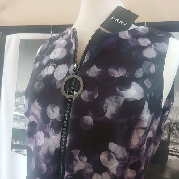 DKNY Women's Dress with Purple and Black Design - Picture 10 of 12